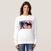 Unicorn, Jackalope, Bigfoot and the American Flag Sweatshirt (Vorne ganz)