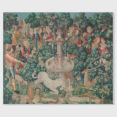 Unicorn-Jagd Mittelalterliche Kunst - Unicorn gefu Geschenkpapier (Flach)