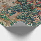 Unicorn-Jagd Mittelalterliche Kunst - Unicorn gefu Geschenkpapier (Ecke)