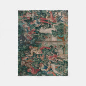 Unicorn-Jagd Mittelalterliche Kunst - Unicorn wird Fleecedecke (Vorderseite)