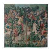 Unicorn-Jagd Mittelalterliche Kunst - Unicorn wird Fliese (Vorderseite)