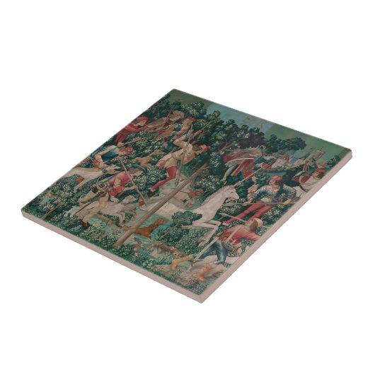 Unicorn-Jagd Mittelalterliche Kunst - Unicorn wird Fliese (Seite)