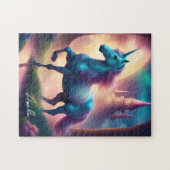 Unicorn Jigsaw Puzzle | Personalisieren mit Name (Horizontal)