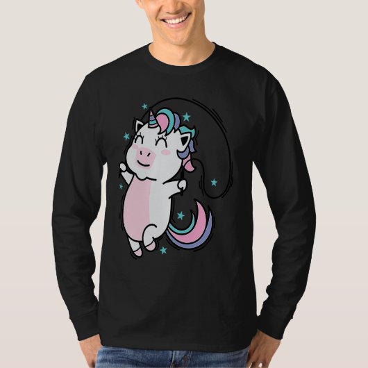 Unicorn jumping Rope Mythical Creature Sport T-Shirt (Vorderseite)
