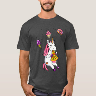 Unicorn Junk Food Niedlich Magical Pizza Horse T-Shirt