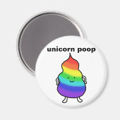 Unicorn Kack Funny Magnet Niedlich Rainbow Gekackt (Vorderseite/Rückseite)