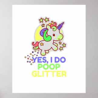 Unicorn-Kack-Glitzer Poster