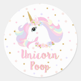 Unicorn Kacke Aufkleber Geburtstagspartei bevorzug