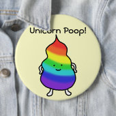 Unicorn kacken lustigen Knopf-Regenbogen kacken Button (Beispiel)