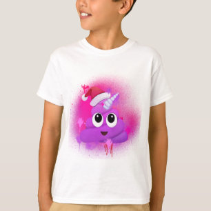 Unicorn kacken Spray-Farbe Sankt Emoji T-Shirt