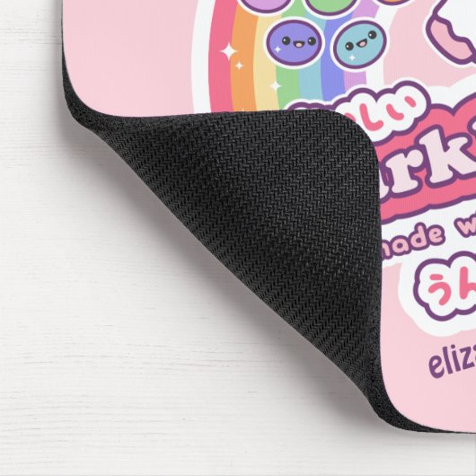 Unicorn kacken Süßigkeit Mousepad (Ecke)