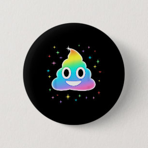Unicorn Kackte Magic Rainbow Funny Halloween Kostü Button