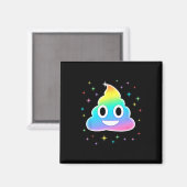 Unicorn Kackte Magic Rainbow Halloween-Kostüm Magnet (Vorderseite/Rückseite)