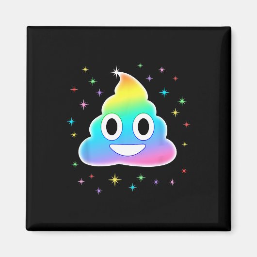 Unicorn Kackte Magic Rainbow Halloween-Kostüm Magnet (Vorne)