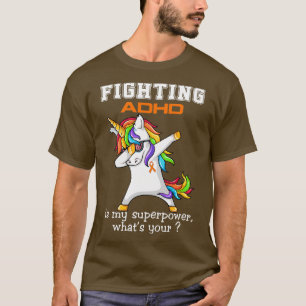 Unicorn-Kampf ADHS ist meine Supermacht T-Shirt