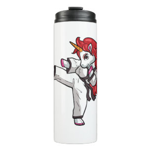 Unicorn Karate Girl Taekwondo Jiu Jitsu MIXED MART Thermosbecher