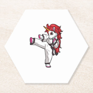 Unicorn Karate Girl Taekwondo Jiu Jitsu MIXED MART Untersetzer