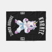 Unicorn Karate - Japanischer Kampfkünstler Fleecedecke (Vorderseite (Horizontal))