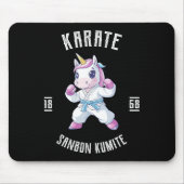 Unicorn Karate - Japanischer Kampfkünstler Mousepad (Vorne)