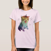 Unicorn-Katzen-Shirt-Rosa Caticorn T-Shirt (Vorderseite)
