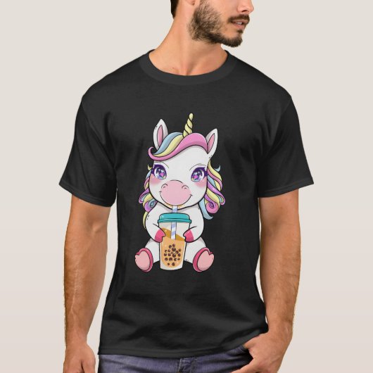Unicorn Kawaii Blubble Milk Boba Tee for N (Vorderseite)