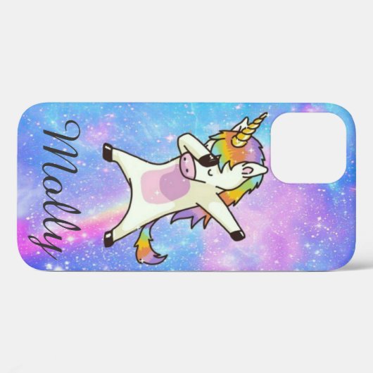 Unicorn Kawaii Niedliches Regenbogengeschenk Eigen Case-Mate iPhone Hülle (Rückseite (Horizontal))