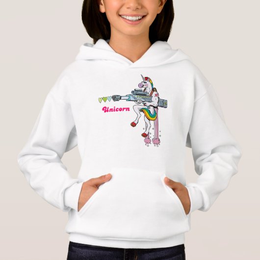Unicorn Kids Blouse Hoodie (Vorderseite)