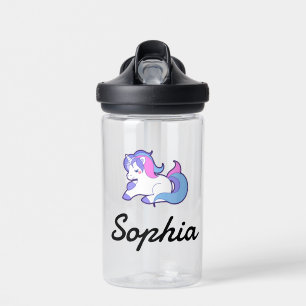 Unicorn Kids Name Personalisiert School Trinkflasche