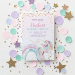 Unicorn Kids Pastel Rainbow Geburtstag Einladung<br><div class="desc">Pastel Rainbow Unicorn Kindergeburtstagseinladung - Eine niedliche Einhornthemeneinladung zum Geburtstag Ihrer kleinen Mädels. Alle Formulierungen editierbar,  so können für den 3.,  4.,  5.,  6.,  7. Geburtstag oder jedes Alter!</div>