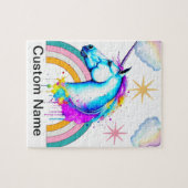 Unicorn Kids personalisieren Puzzle (Horizontal)