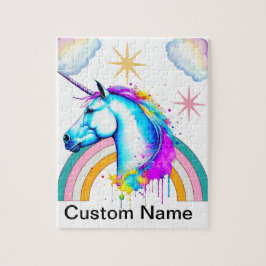 Unicorn Kids personalisieren Puzzle