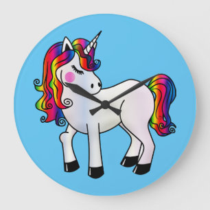 UNICORN KIDS ROOM WALL CLOCKS GROßE WANDUHR