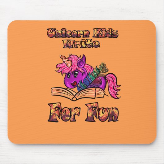 Unicorn Kids schreiben für Spaß Mousepad (Vorne)