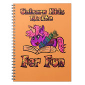 Unicorn Kids schreiben für Spaß Notizblock (Vorderseite)