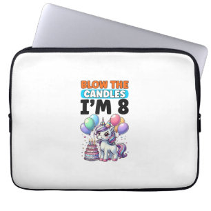 Unicorn Kinder 8. Geburtstagsparty Junge 8 Jahre a Laptopschutzhülle