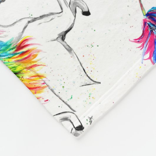 Unicorn Kinder Girly Magical Niedlich Giro del Mal Fleecedecke (Ecke)