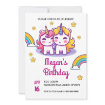 Unicorn Kinder Niedliches Party Geburtstag