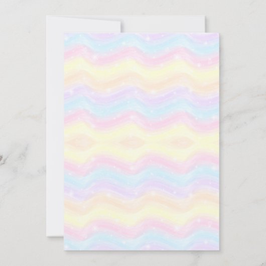 Unicorn Kinderdusche Einladung (Rückseite)