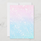 Unicorn Kinderdusche Einladungen Pastel Unicorn (Rückseite)