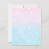 Unicorn Kinderdusche Einladungen Pastel Unicorn (Rückseite)