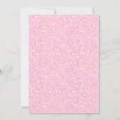 Unicorn Kinderdusche Einladungen Rosa Gold Einhorn (Rückseite)