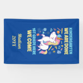 Unicorn Kindergarten Abschluss 1. Klasse Banner (Horizontal)