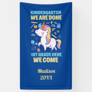 Unicorn Kindergarten Abschluss 1. Klasse Banner