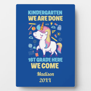 Unicorn Kindergarten Abschluss 1. Klasse Fotoplatte