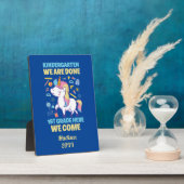 Unicorn Kindergarten Abschluss 1. Klasse Fotoplatte (Seite)