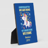 Unicorn Kindergarten Abschluss 1. Klasse Fotoplatte (Seite)