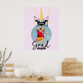 Unicorn Kindergarten Foto Poster (Küche)