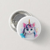 Unicorn Kitten Button (Vorne & Hinten)