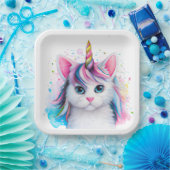 Unicorn Kitten Pappteller (Party)