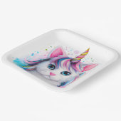 Unicorn Kitten Pappteller (Gewinkelt)